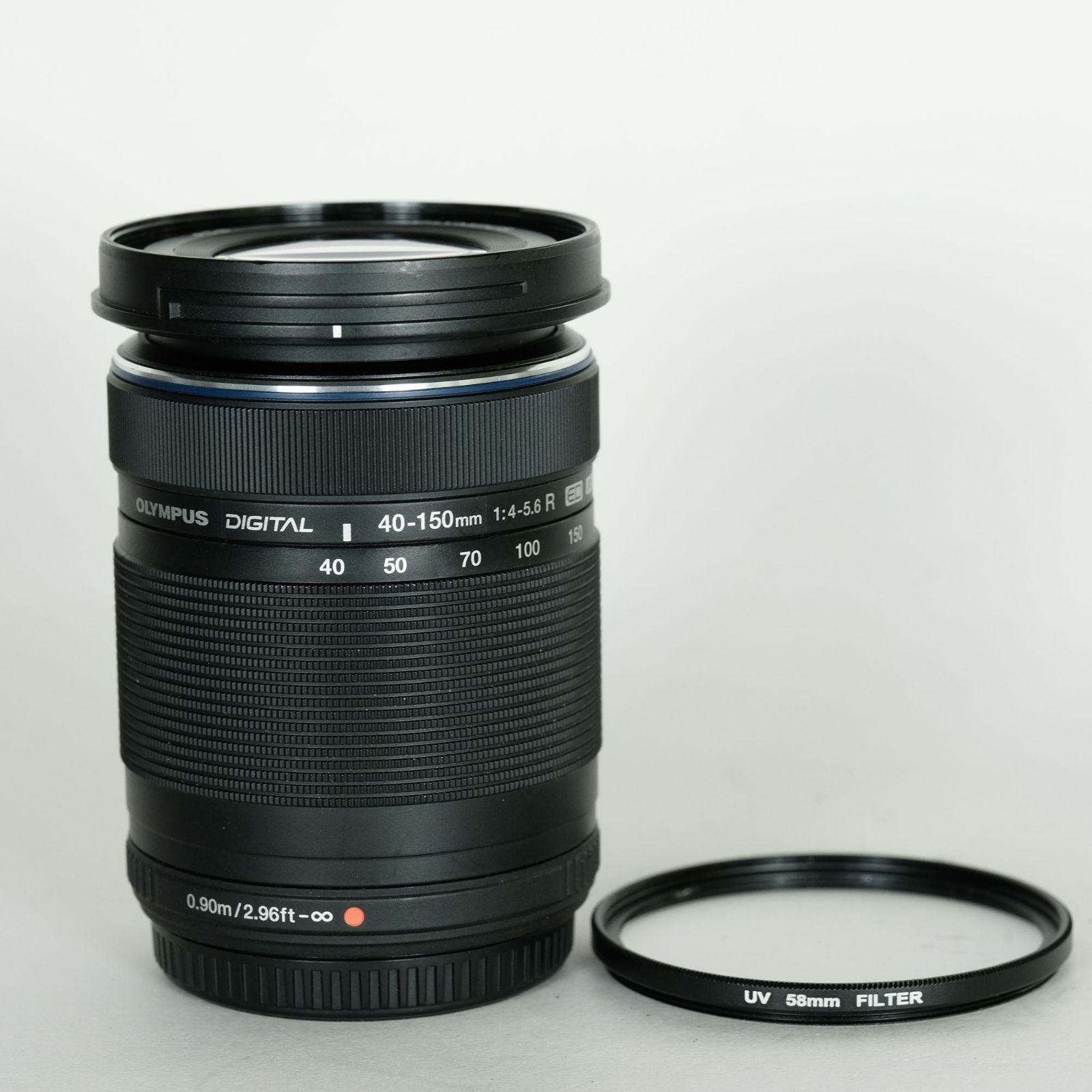 フィルター付 OLYMPUS M.ZUIKO DIGITAL ED 40-150mm F4.0-5.6 R ブラック マイクロフォーサーズマウント