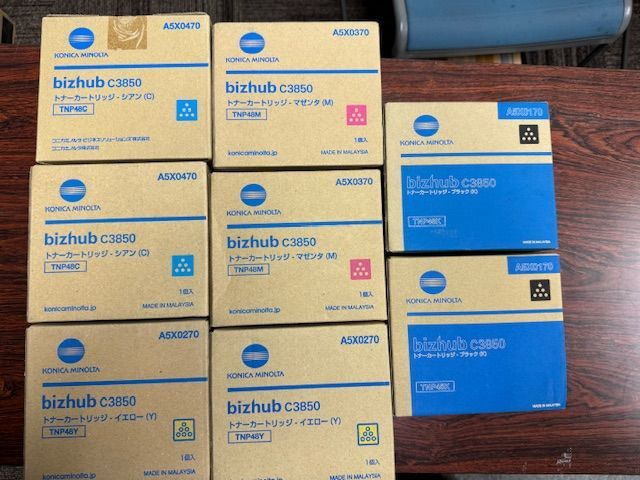 コニカミノルタトナー TNP 48 8本セット bizhub C 3850
