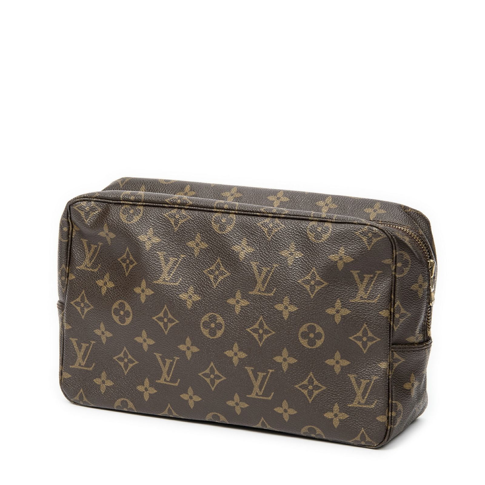 LOUIS VUITTON ルイヴィトントイレタリーポーチ茶色モノグラムキャンバスA