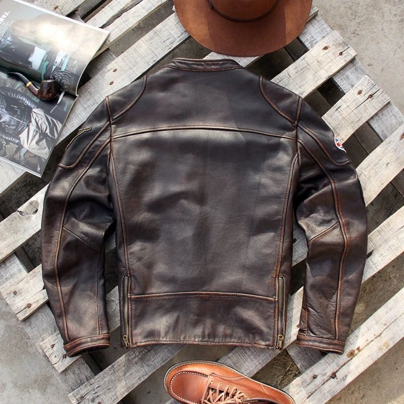 無塗装頭層牛革