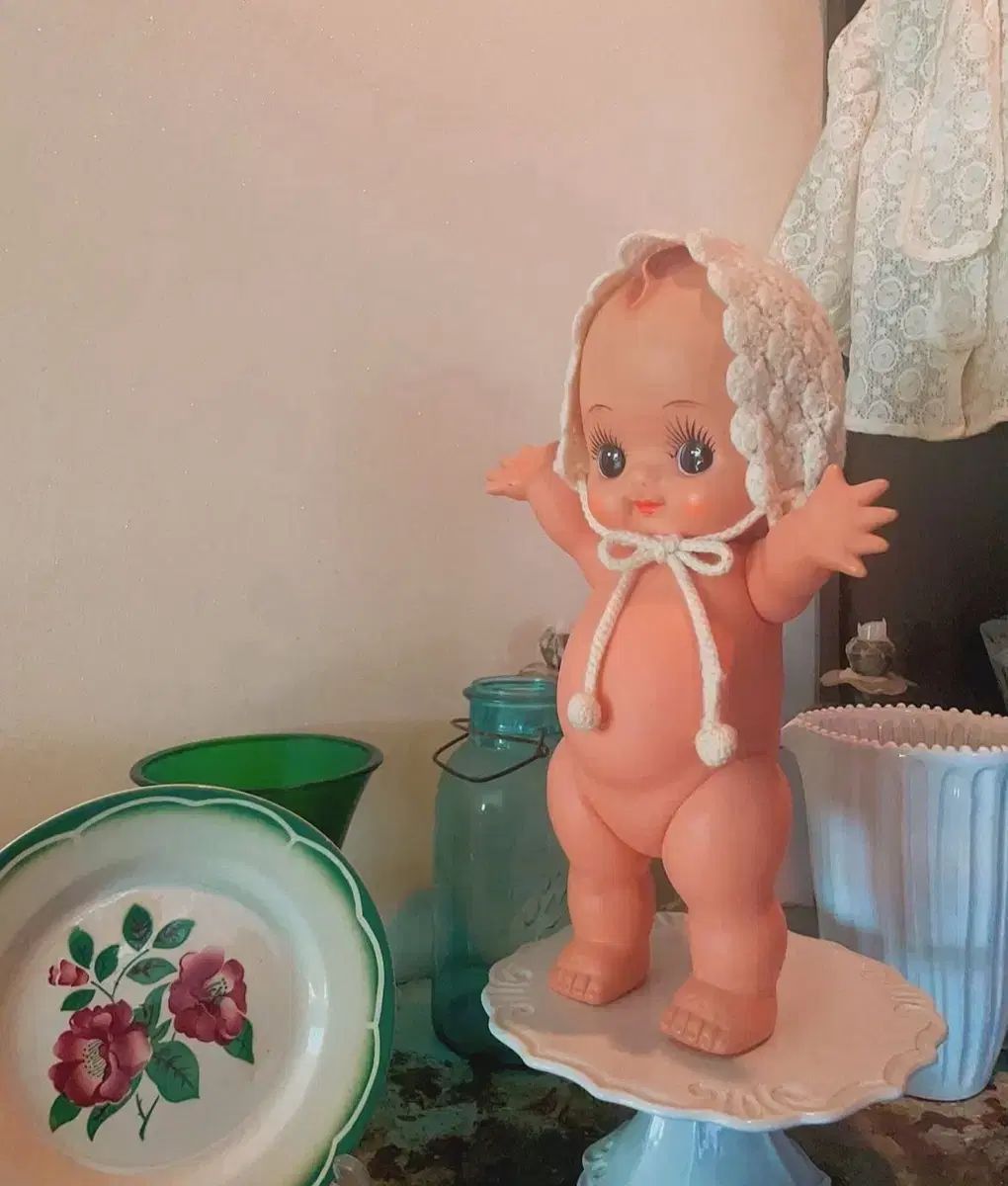 イギリスヴィンテージ ベイビー ボンネット