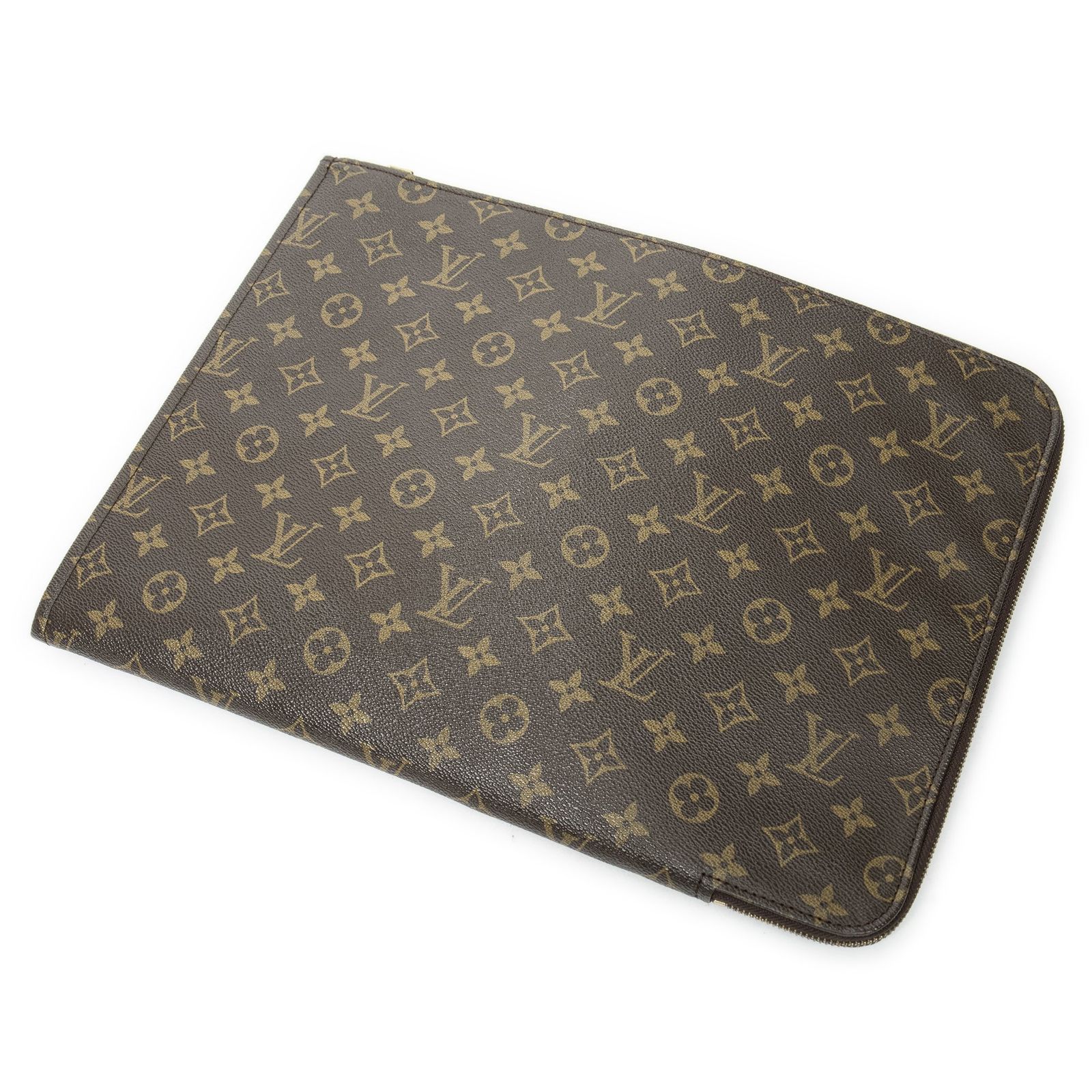 LOUIS VUITTON ルイヴィトンポッシュドキュメント茶色モノグラムキャンバスA
