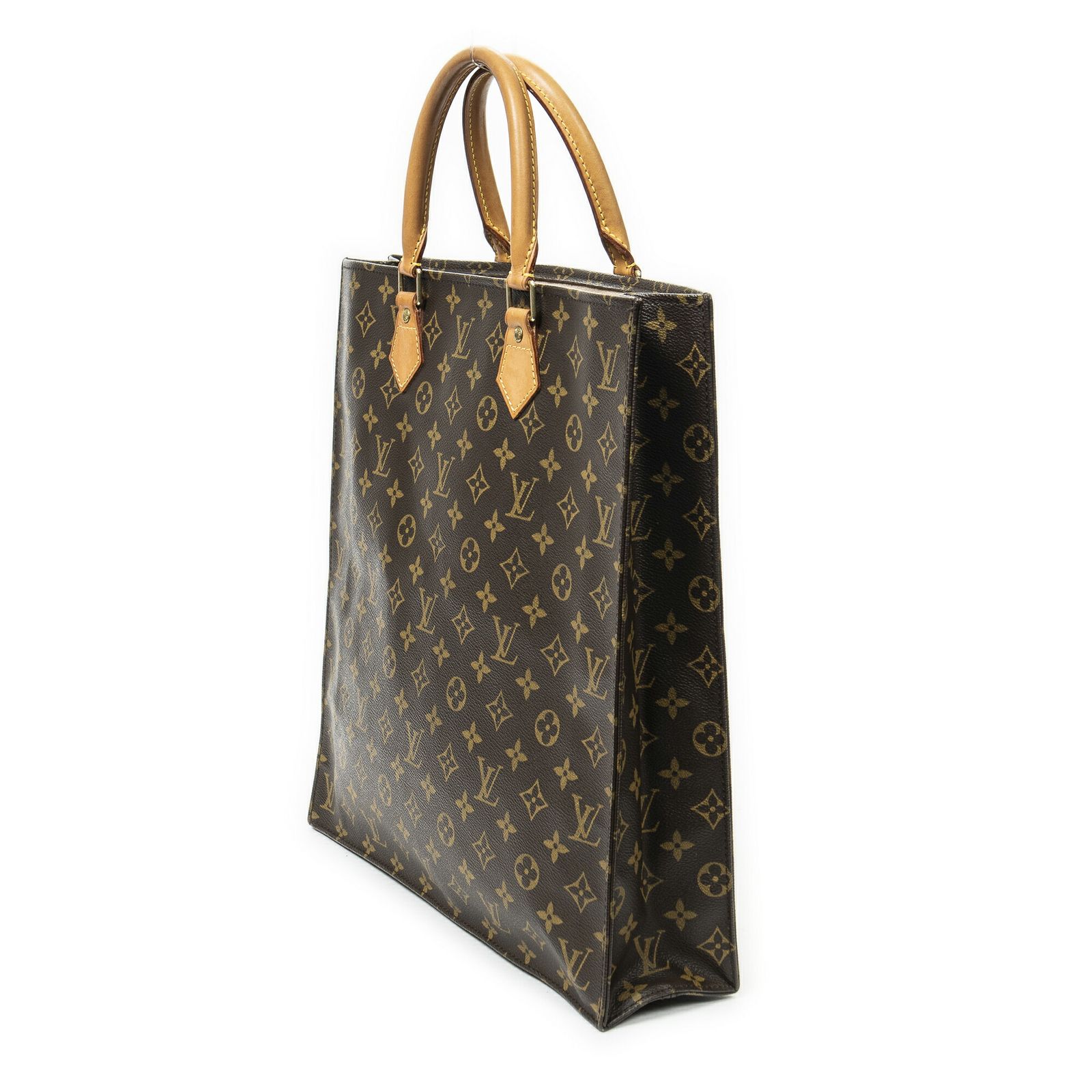 LOUIS VUITTON ルイヴィトンサックプラット茶色モノグラムキャンバスAB