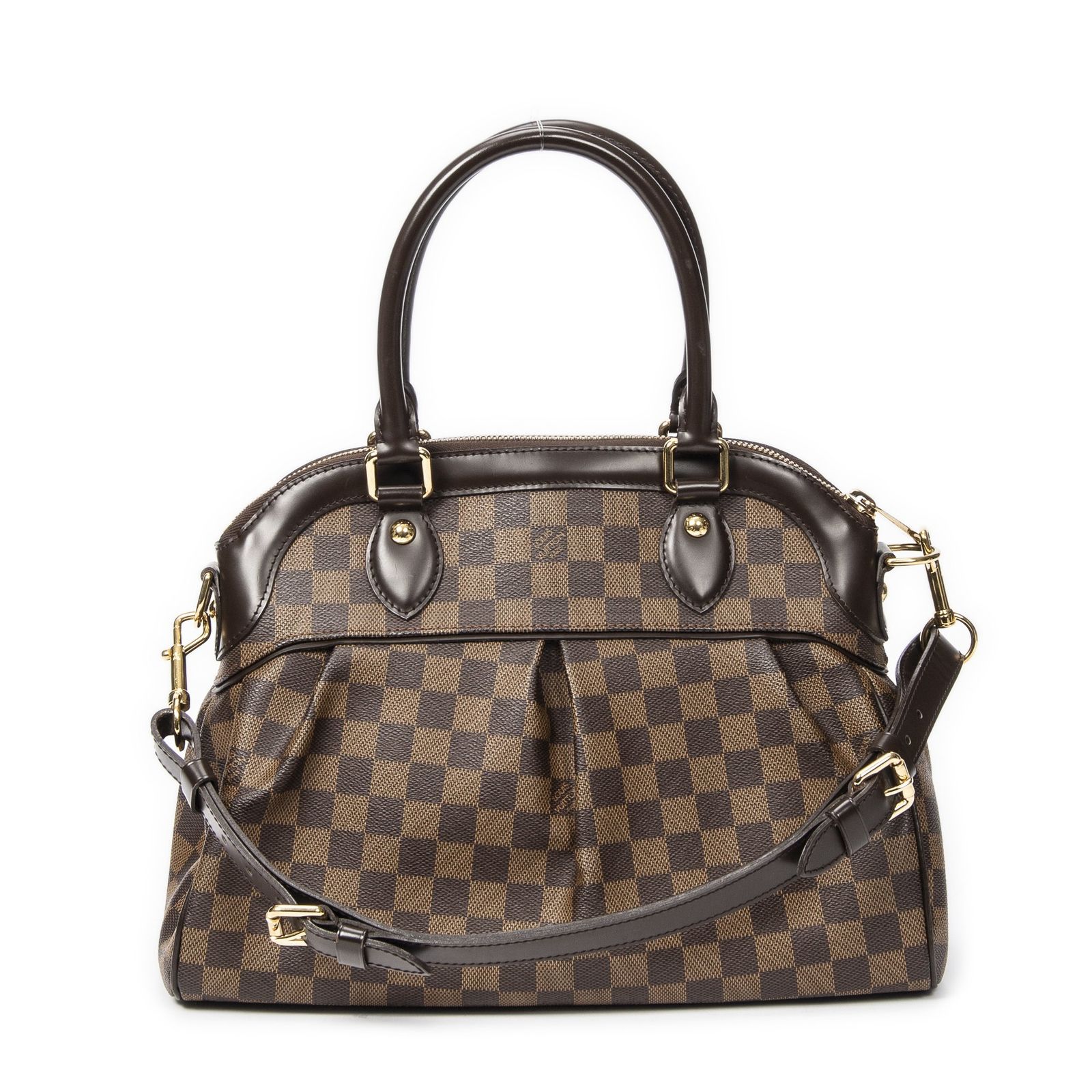  LOUIS VUITTON ルイヴィトントレビ茶色ダミエ エベヌA メッセンジャーバッグ ショルダーバッグ