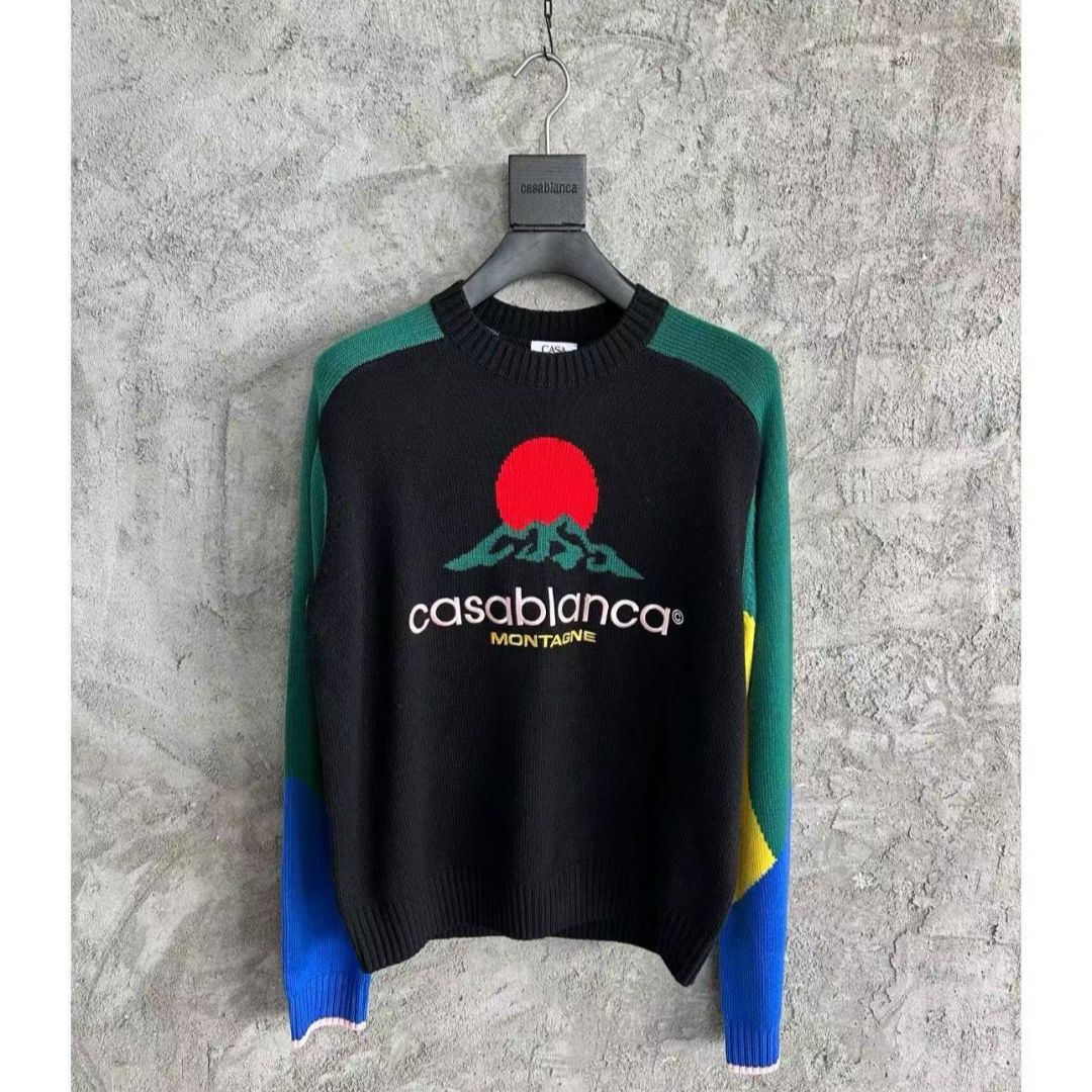 セール　新品未使用　正規品　CASABLANCA カサブランカ　半袖ニットシャツ 中古品】CASABLANCA カサブランカ WAVE TEXTURE SHIRT CASABLANCA24SP