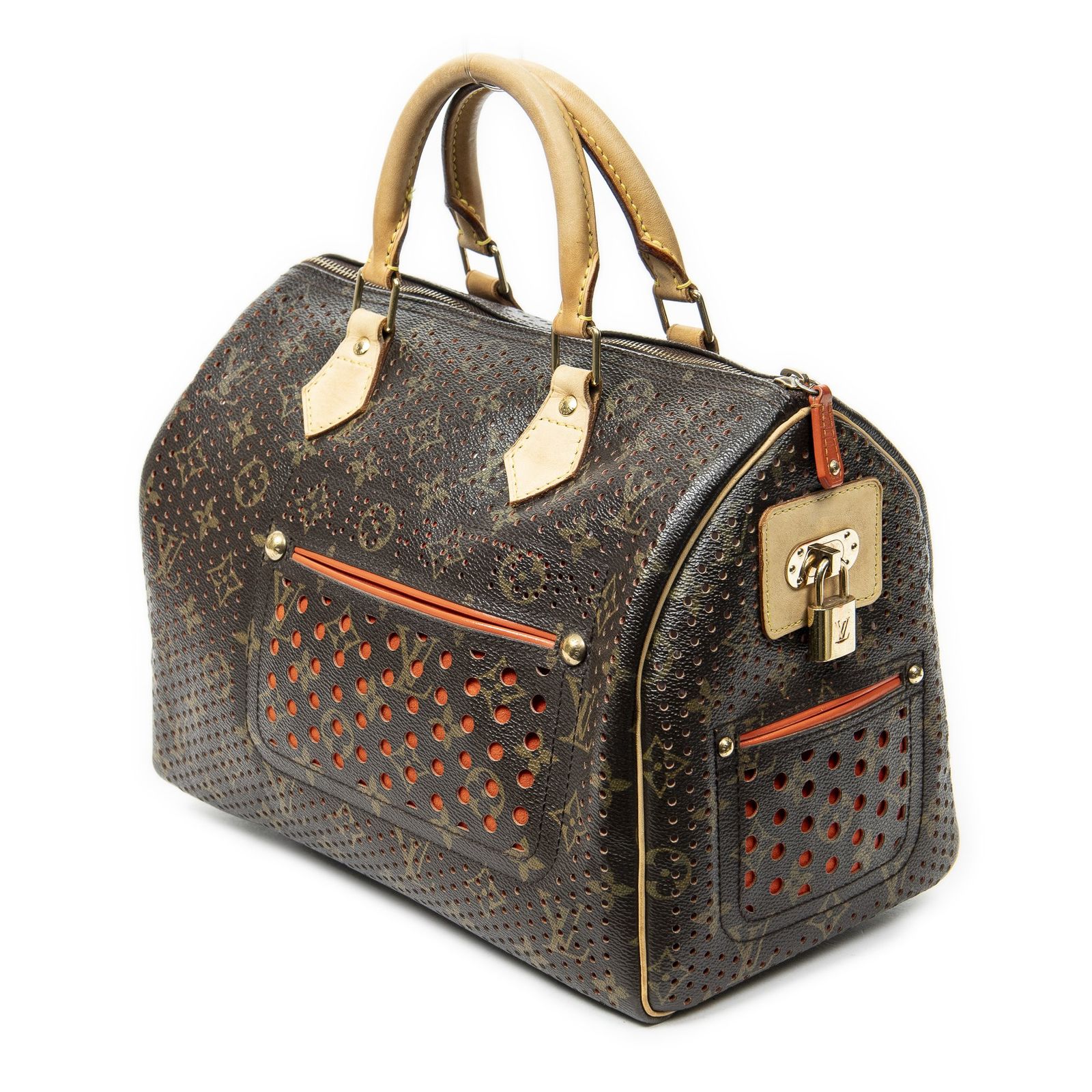 LOUIS VUITTON ルイヴィトンスピーディー茶色モノグラムペルフォ AB