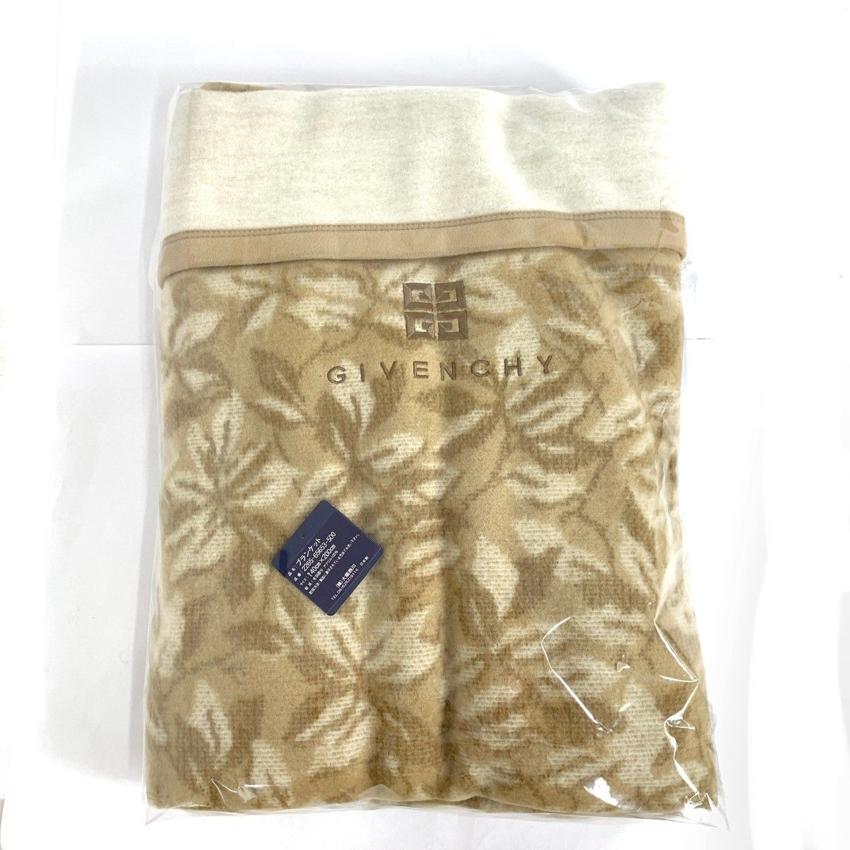 GIVENCHY ジバンシィ ブランケット 140×200㎝ 4Gロゴ/刺繍/花柄