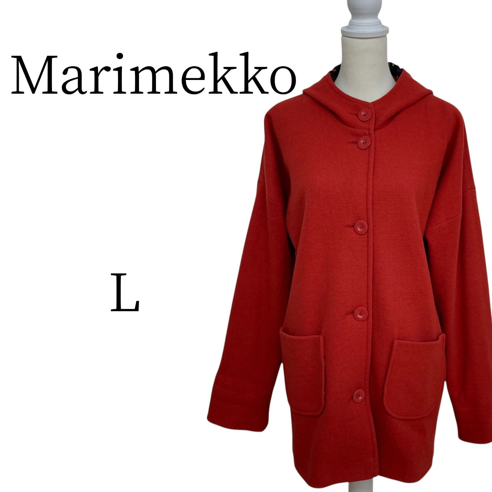 Marimekko マリメッコ 赤 ノー ジャケット L