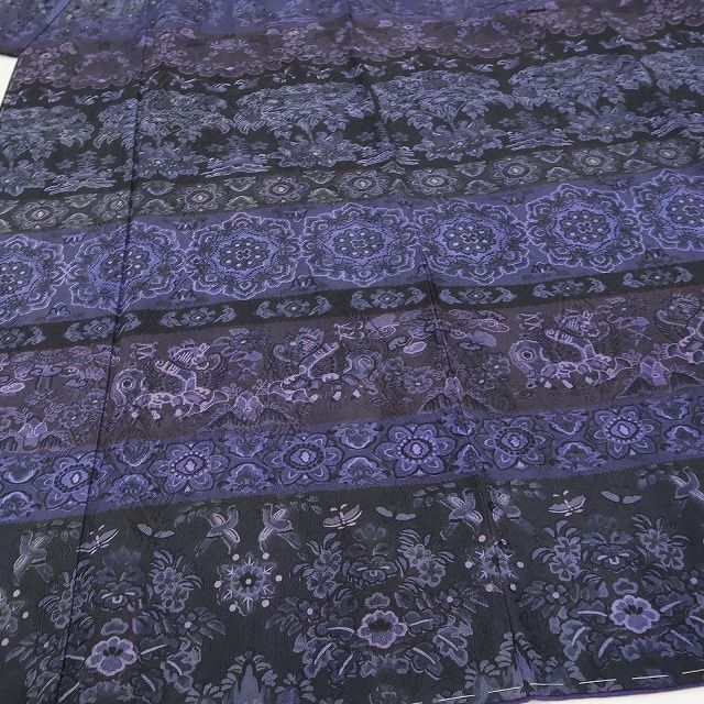 がんもどき 新品 単衣 前田仁仙 着物 正絹 仕付け糸付 小紋 5477 新品 前田仁仙 落款 更紗 着物“ようこそ仁仙更紗の世界へ！巡り合う