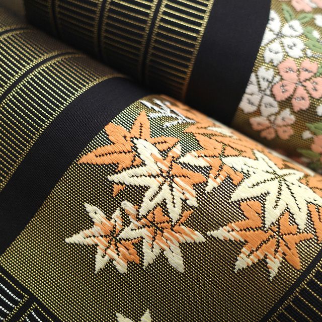 新古品】 袋帯 フォーマル 未使用 山口美術織物 正絹 唐織 金銀糸 黒