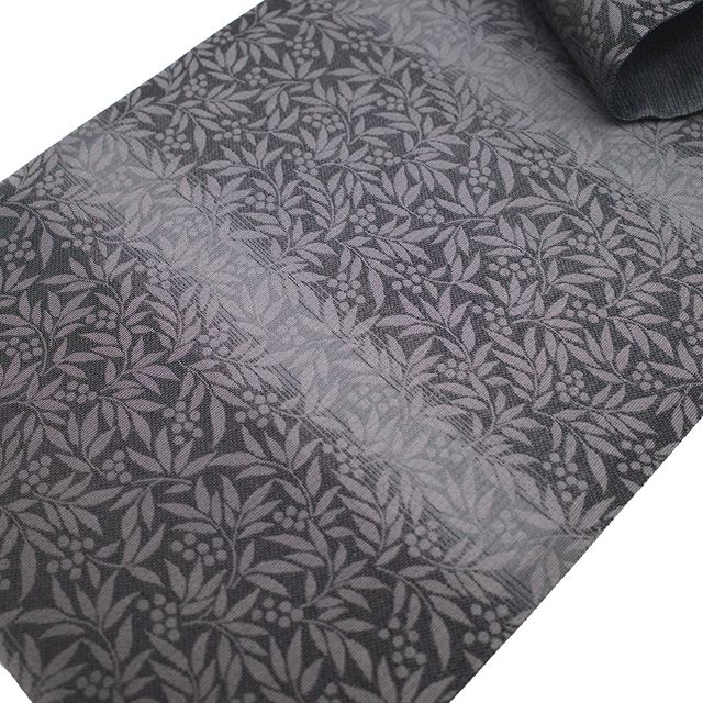 新古品】 袋帯 正絹 京都 西陣 吉村織物 備長炭染 ぬれぬき 透綾羅 濃