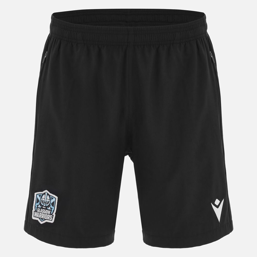 マクロン ラグビー グラスゴー ウォリアーズ 2025 2026 トレーニング バミューダ ショートパンツ 黒 ブラック 公式モデル 日本未発売