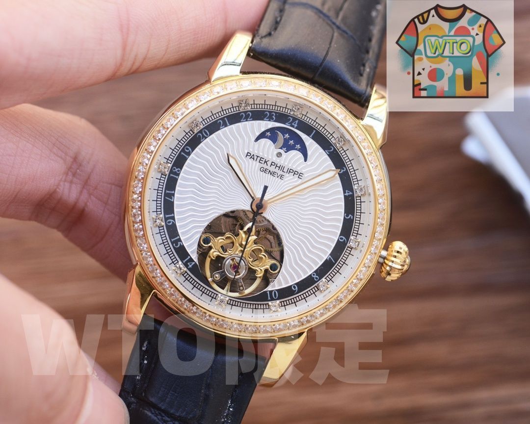 PATEK パテックフィリップ メンズ腕時計 41 mm 自動巻き機械式 2 WAYベルト 強化ミネラルガラス 実物撮影 WTO店名をご ください WTO輸入 XRM 97