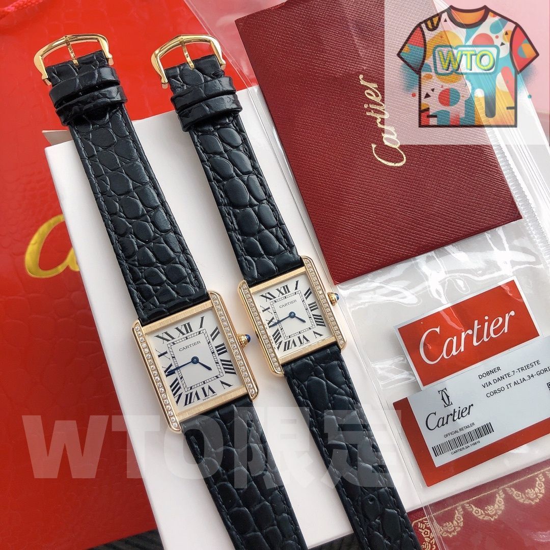 CARTIER カルティエ タンク ソロ レディース腕時計 スイス製クオーツ イタリアンレザー 実物撮影 WTO店名をご ください WTO輸入 SFV 76