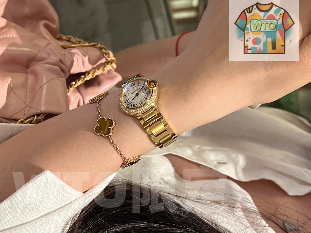 CARTIER カルティエ バロンブルー レディース腕時計 28 mm ダイヤモンド スイス製クオーツ WTO通販 WTO店名をご ください WTO輸入 LJX 48