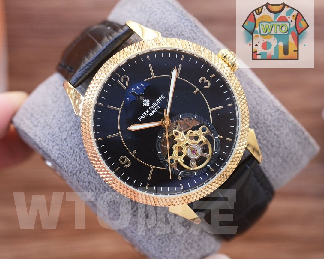  PATEK パテックフィリップ メンズ腕時計 41 mm 自動巻き機械式 レザー WTO通販 WTO店名をご ください WTO輸入 TBR 03 自動巻き時計 腕時計(アナログ)