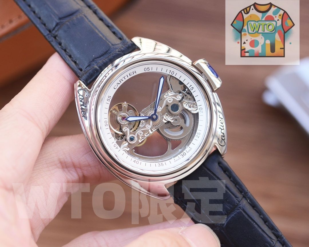 自動巻き機械式 本革＆ステンレスベルト