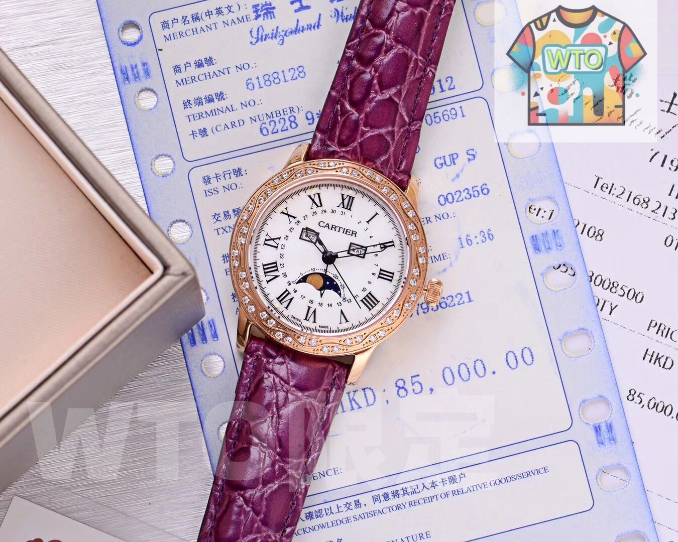 WTO通販 CARTIER 月相マルチファンクション 女性用腕時計 WTO店名をご ください WTO輸入 CEY 82