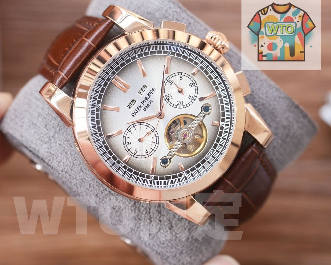  Patek Philippe メンズ自動巻き腕時計 ケース カード 袋付き WTO店名をご ください WTO輸入 NIU72 抜け感 自動巻き時計 腕時計(アナログ)