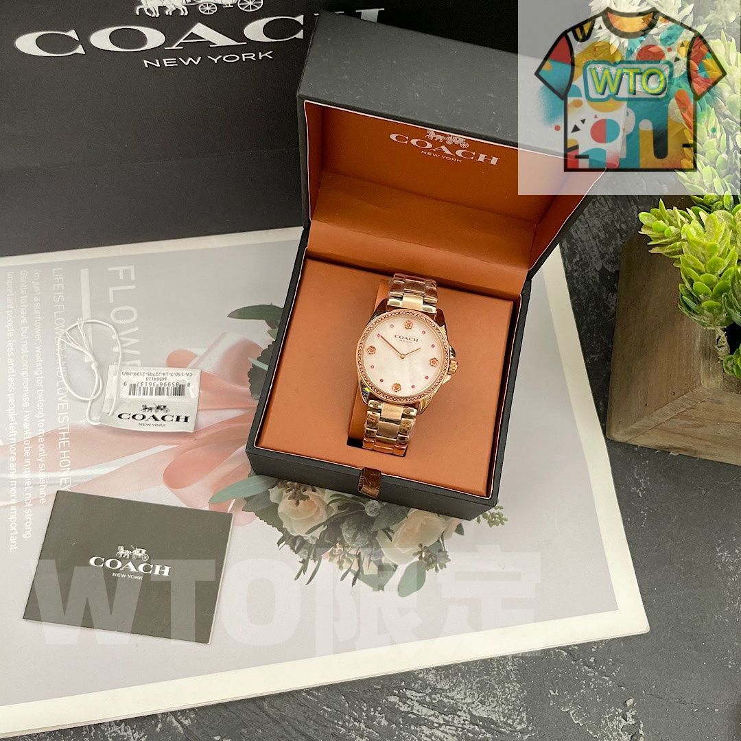 COACH コーチ GREYSON シリーズ レディースウォッチ - 36mm クォーツムーブメント 母貝文字盤 -WTO店名をご ください-WTO輸入-ESQ00