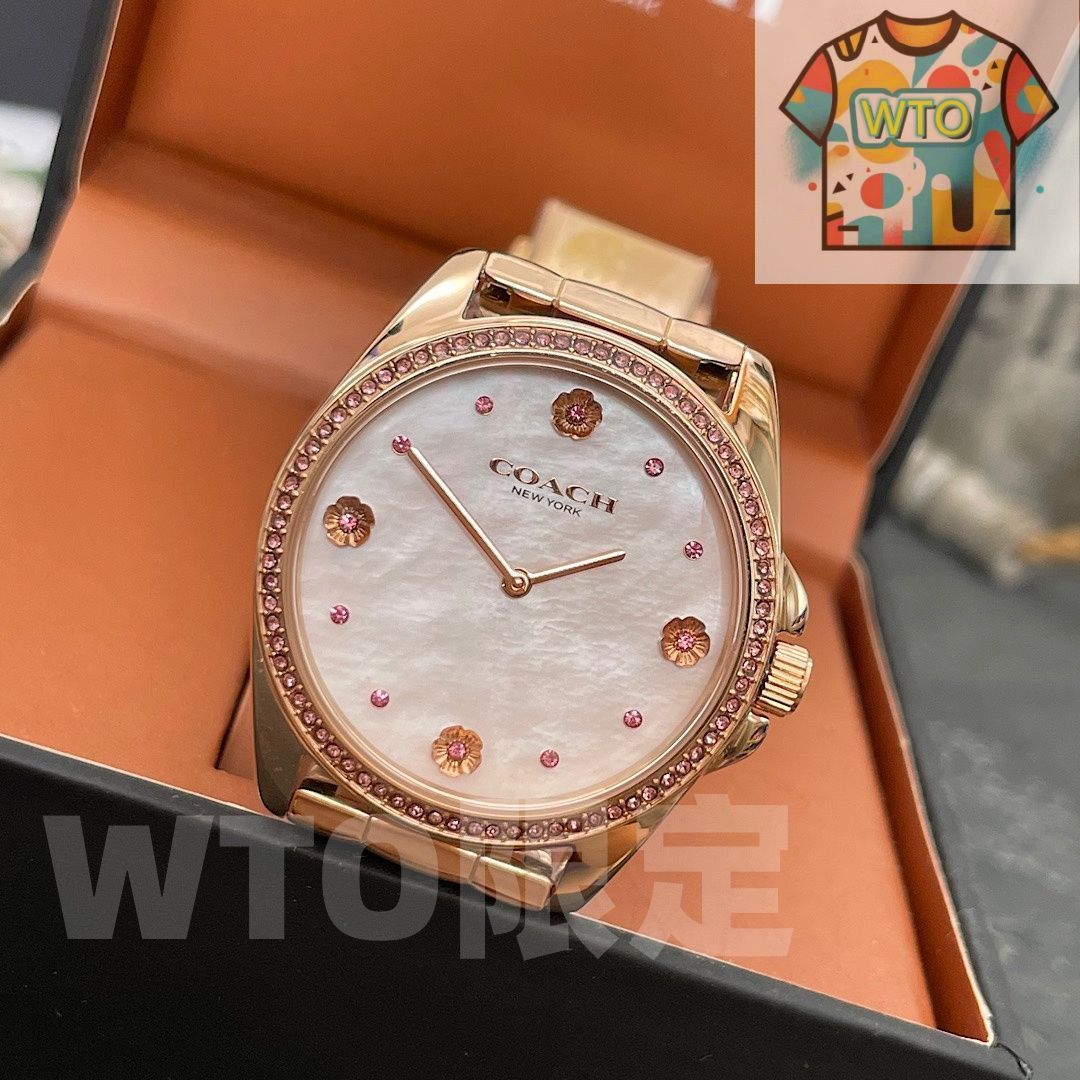  COACH コーチ GREYSON シリーズ レディースウォッチ 36 mm クォーツムーブメント 母貝文字盤 WTO店名をご ください WTO輸入 ESQ 00 自動巻き時計 腕時計(アナログ)