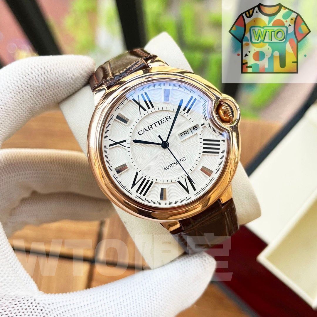 自動巻き機械式ムーブメント レザーベルト