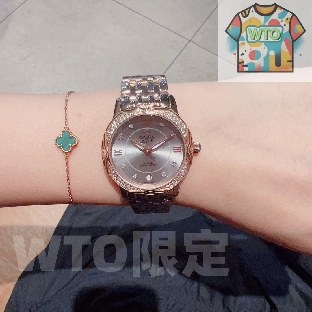 OMEGA オメガ レディースウォッチ - 33mm ダイヤモンドベゼル サファイアガラス -WTO店名をご ください-WTO輸入-DUY58
