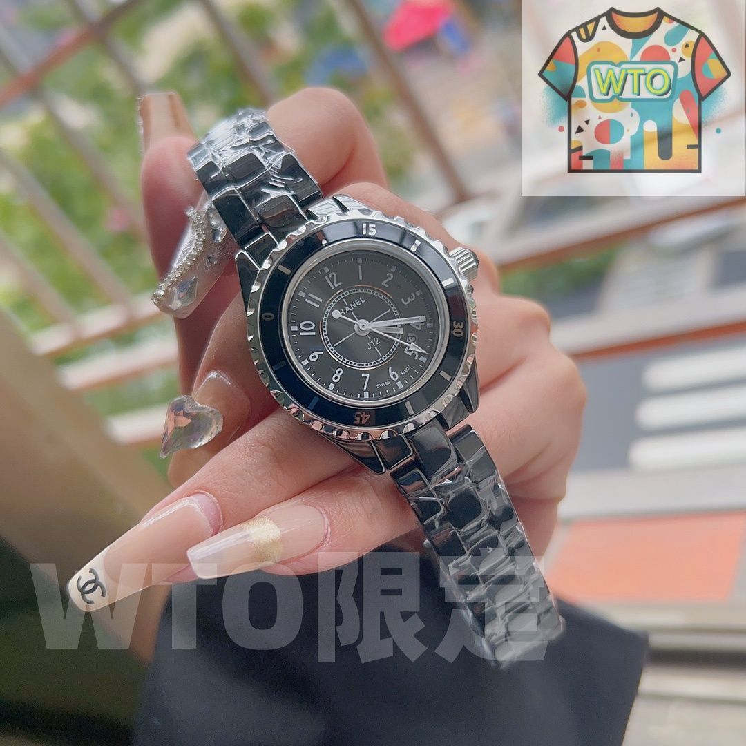 Chanel J 12 クオーツレディースウォッチ - ケース カード 袋付き -WTO店名をご ください-WTO輸入-YET 36