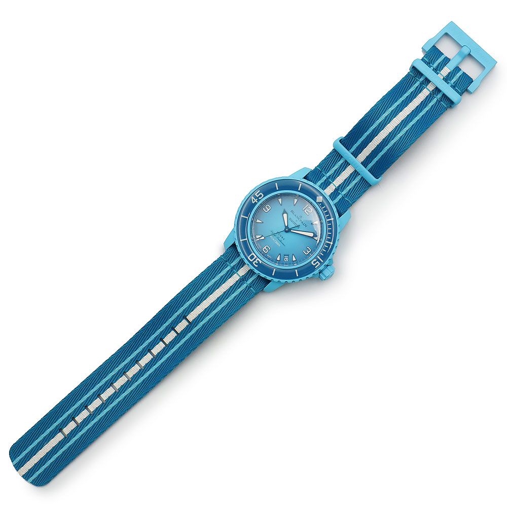 ブランパン スウォッチ Swatch スクーバ フィフティファゾムス ブルー  