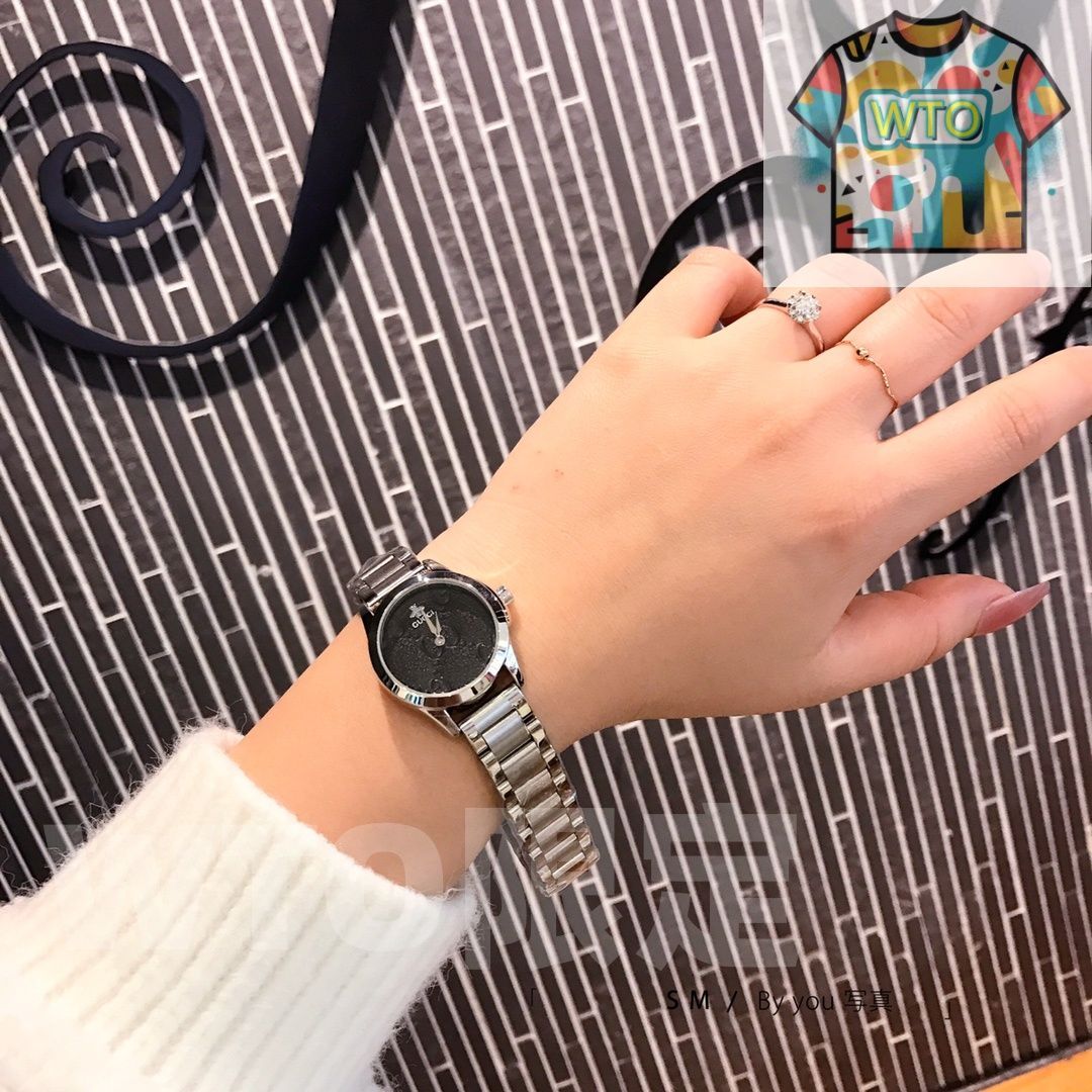  GUCCI グッチ レディース腕時計 28 mm ホログラムデザイン スチールベルト WTO通販 WTO店名をご ください WTO輸入 YLC 71 自動巻き時計 腕時計(アナログ)