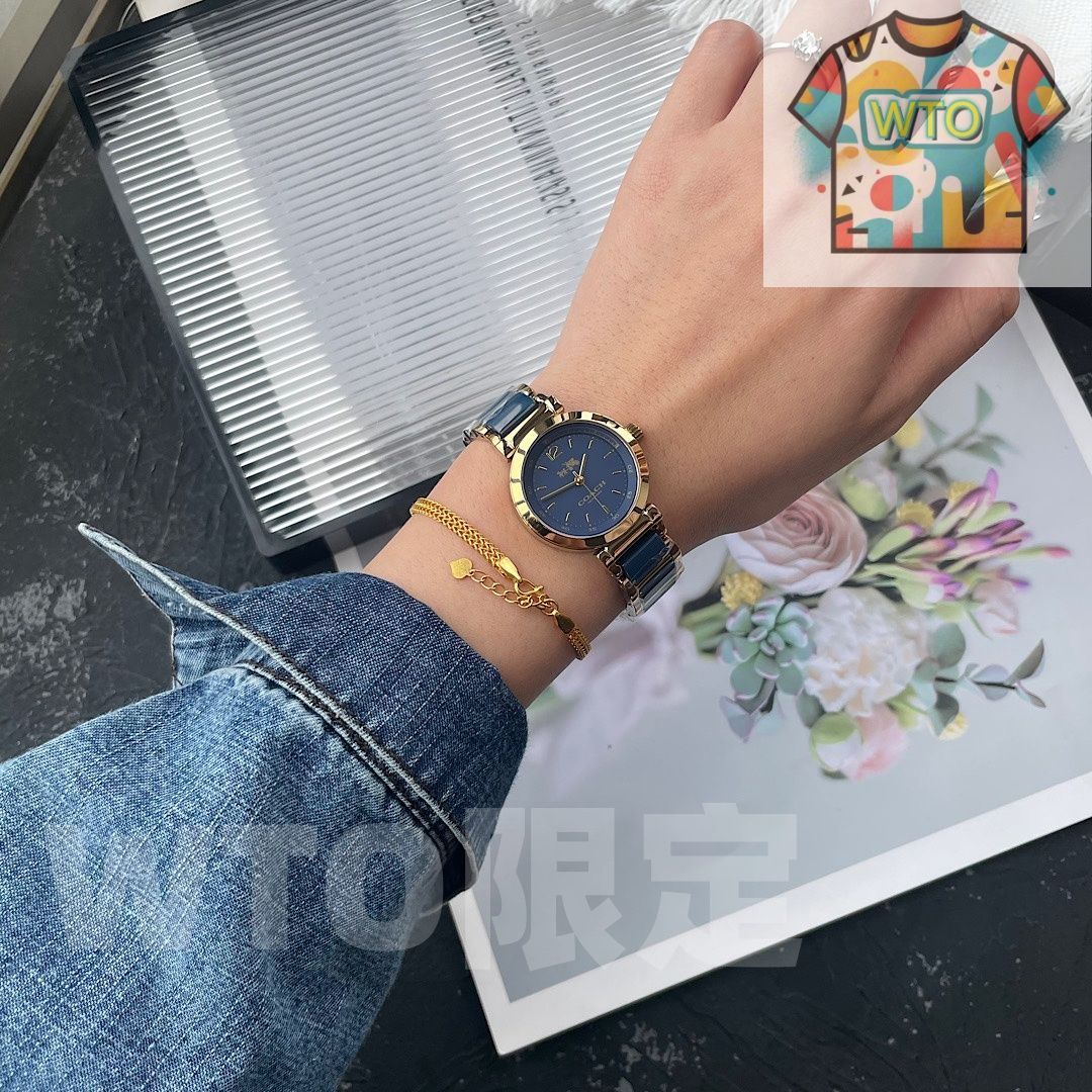 個性的な COACH コーチ レディース腕時計 30mm｜セラミックベルト×クオーツ｜WTO通販 -WTO店名をご ください-WTO輸入-GHF20 5000円以上送料無料。
