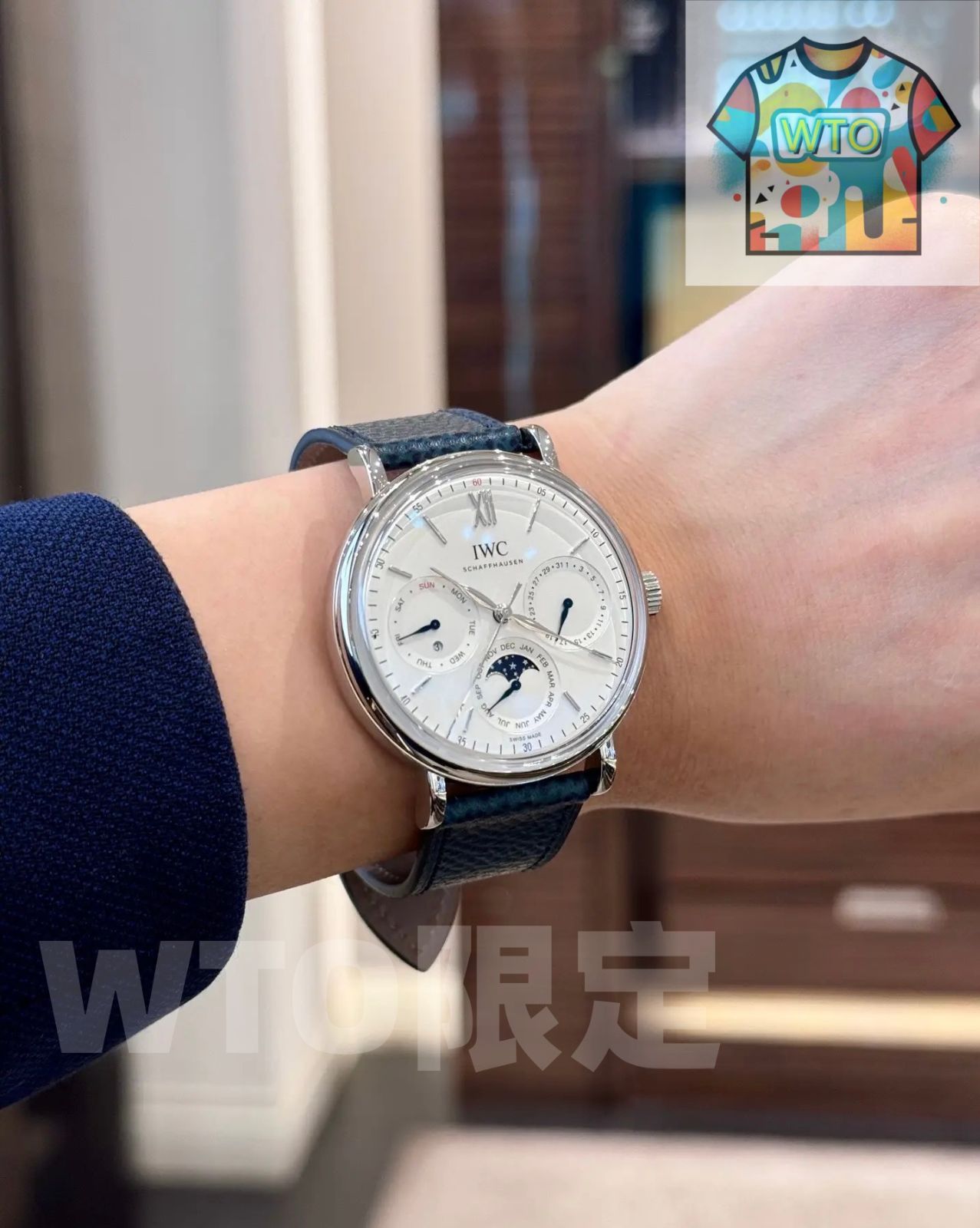  IWC イー ダブリュー シー ポルトフィーノ パーペチュアルカレンダー メンズ腕時計 40mm 自動巻き機械式 レザー WTO通販 WTO店名をご ください WTO輸入 GOM22 フォーマル対応 自動巻き時計 腕時計(アナログ)