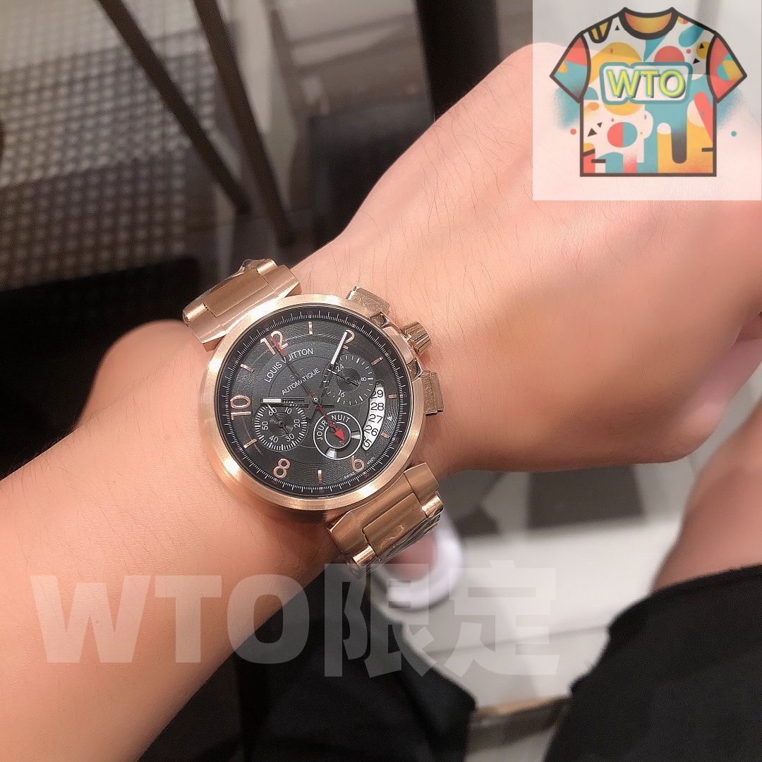LOUIS VUITTON ルイ ヴィトン タンブール エボリューション クロノグラフ - 43mm クォーツ -WTO店名をご ください-WTO輸入-GGB42