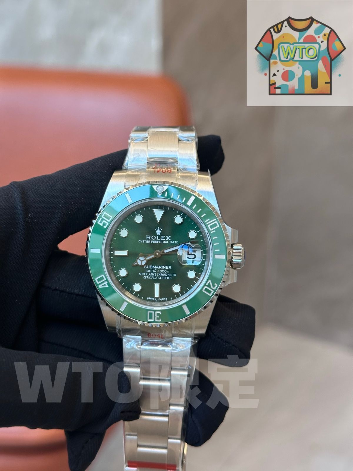 ROLEX スタイル サブマリーナー グリーンダイヤル - 904L鋼ケース 高精度ムーブメント -WTO店名をご ください-WTO輸入-STJ82