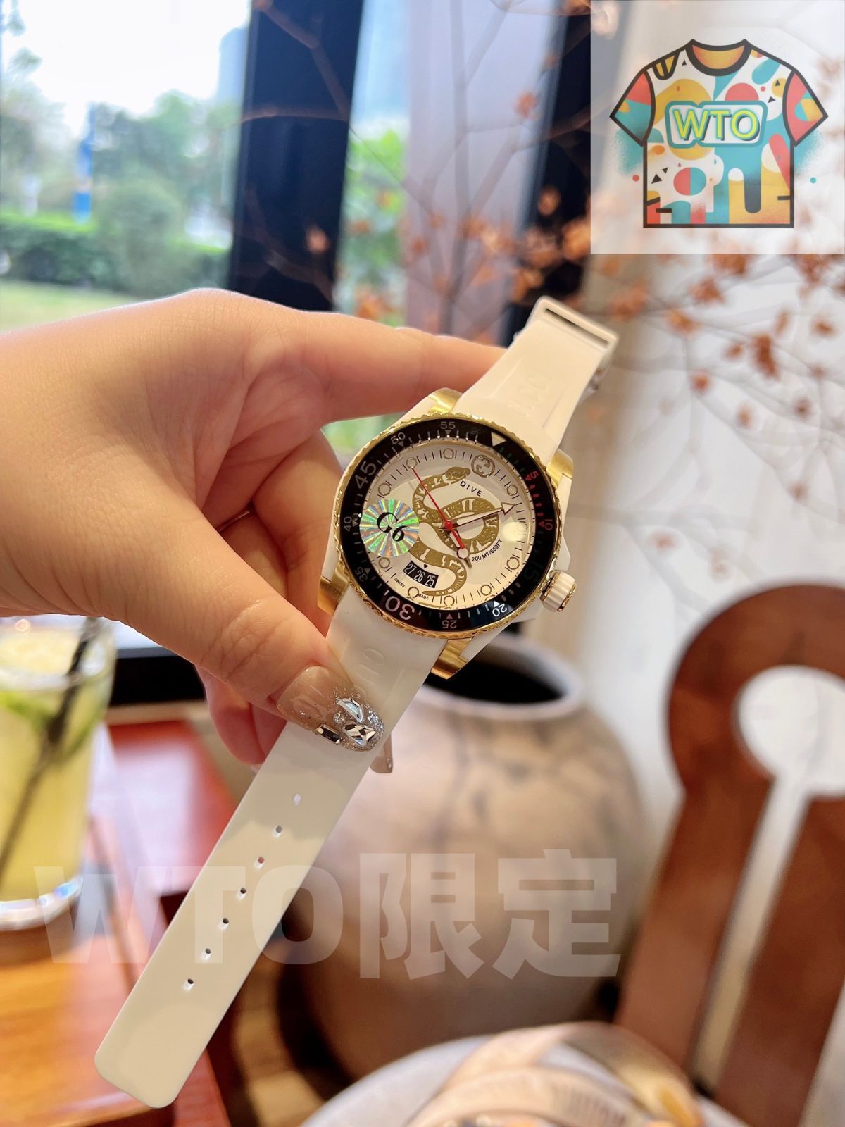 GUCCI ダイブ シリーズ クォーツウォッチ - 40mm サファイアガラス 夜光機能 -WTO店名をご ください-WTO輸入-LCW83