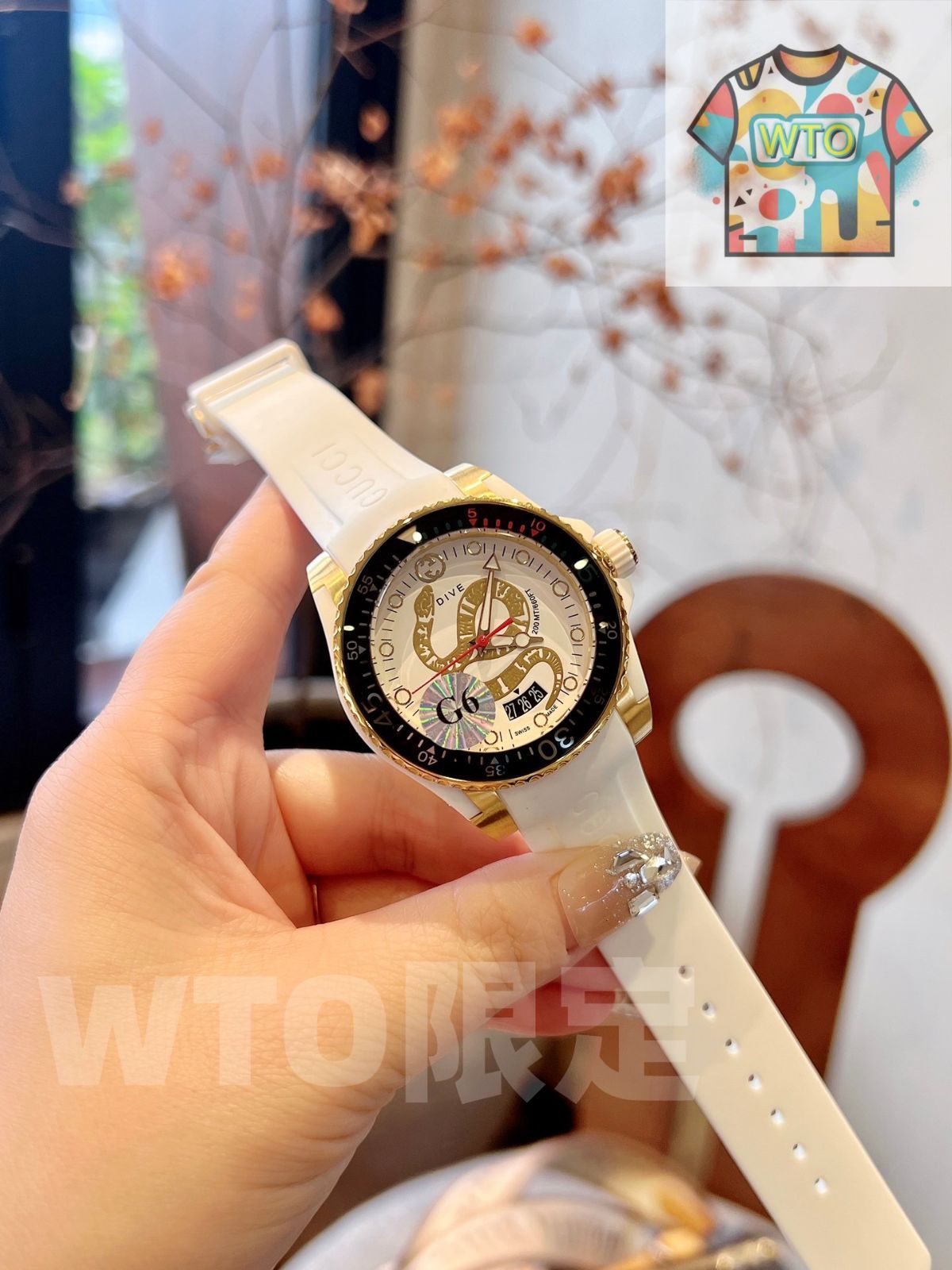 GUCCI ダイブ シリーズ クォーツウォッチ - 40mm サファイアガラス 夜光機能 -WTO店名をご ください-WTO輸入-LCW83