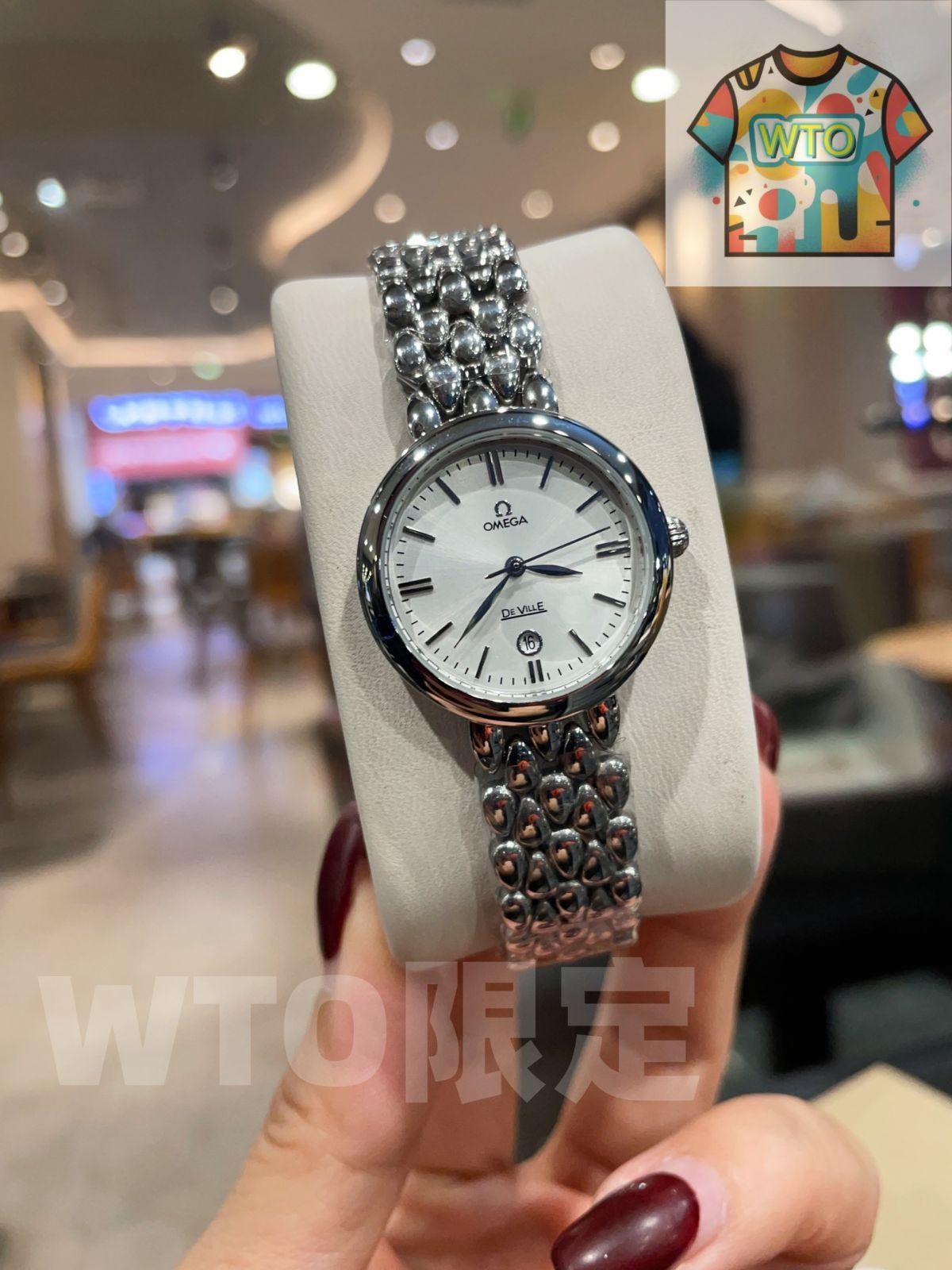 OMEGA ドロップデザイン レディースウォッチ - ケース カード 袋付き -WTO店名をご ください-WTO輸入-UYS76