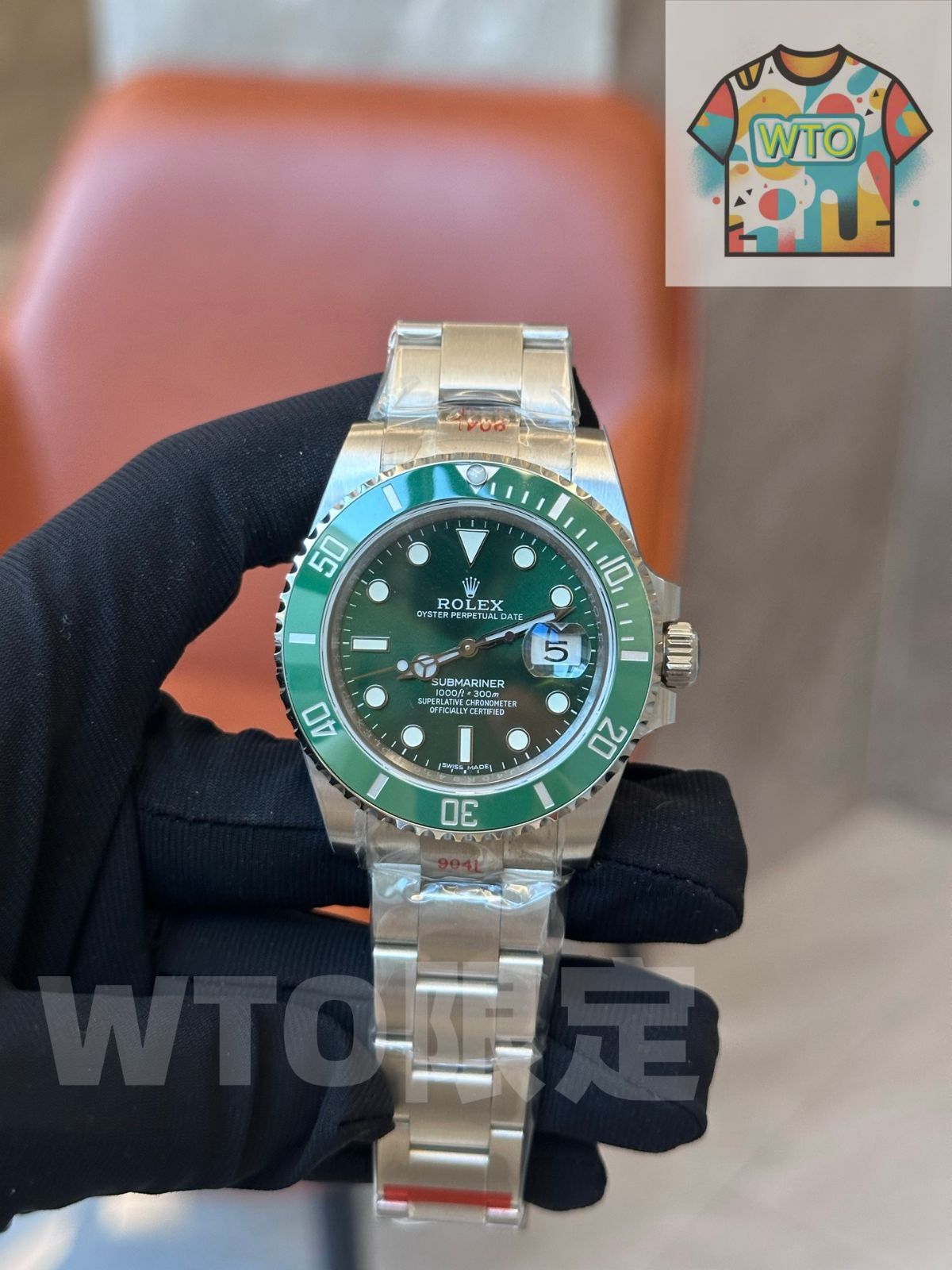 ROLEX スタイル サブマリーナー グリーンダイヤル 904 L鋼ケース 高精度ムーブメント WTO店名をご ください WTO輸入 STJ 82