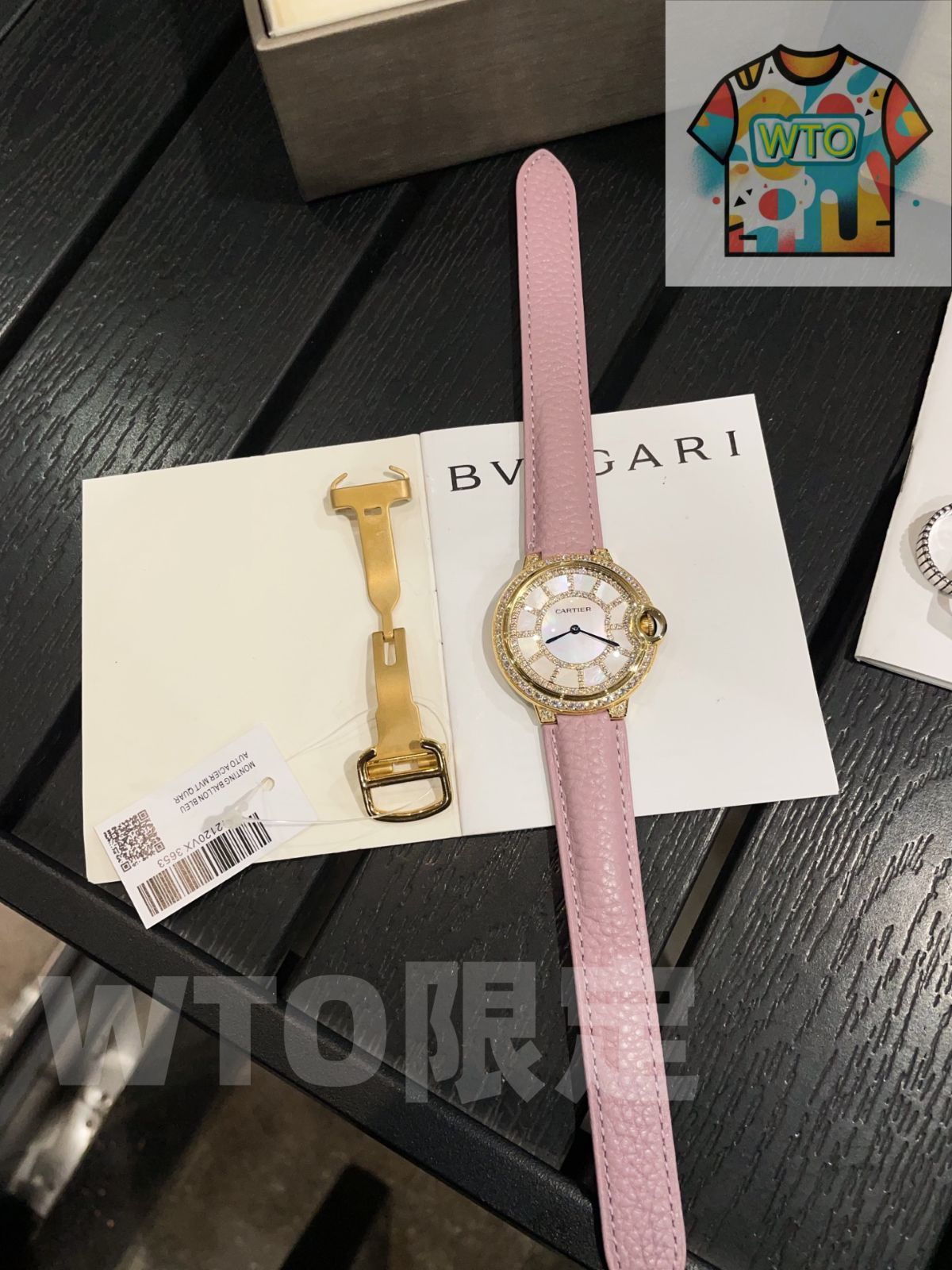 CARTIER カルティエ バロンブルー レディース腕時計 36 mm スワロフスキークリスタル クロコダイルレザー WTO通販 WTO店名をご ください WTO輸入 WUG 06