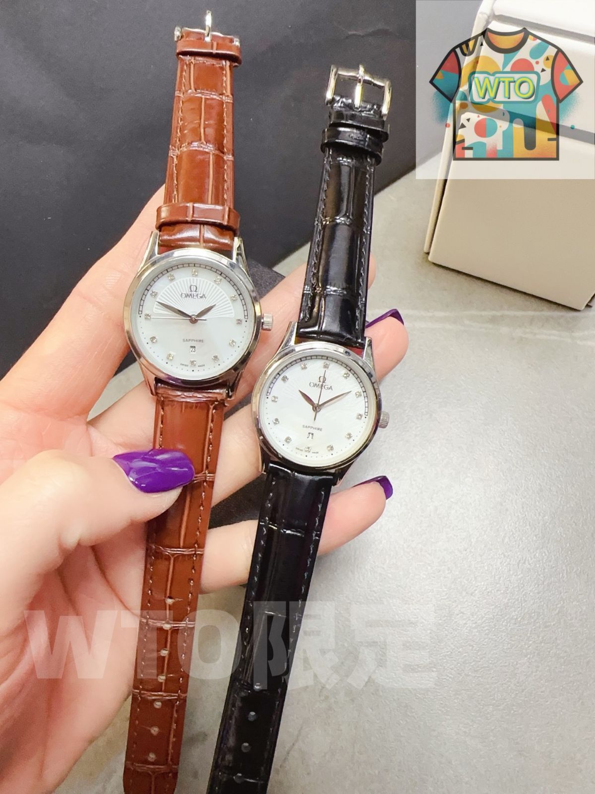  OMEGA オメガ レディース腕時計 32mm クオーツ マルチ レザー WTO通販 WTO店名をご ください WTO輸入 YWD40 ケーブル編み 自動巻き時計 腕時計(アナログ)