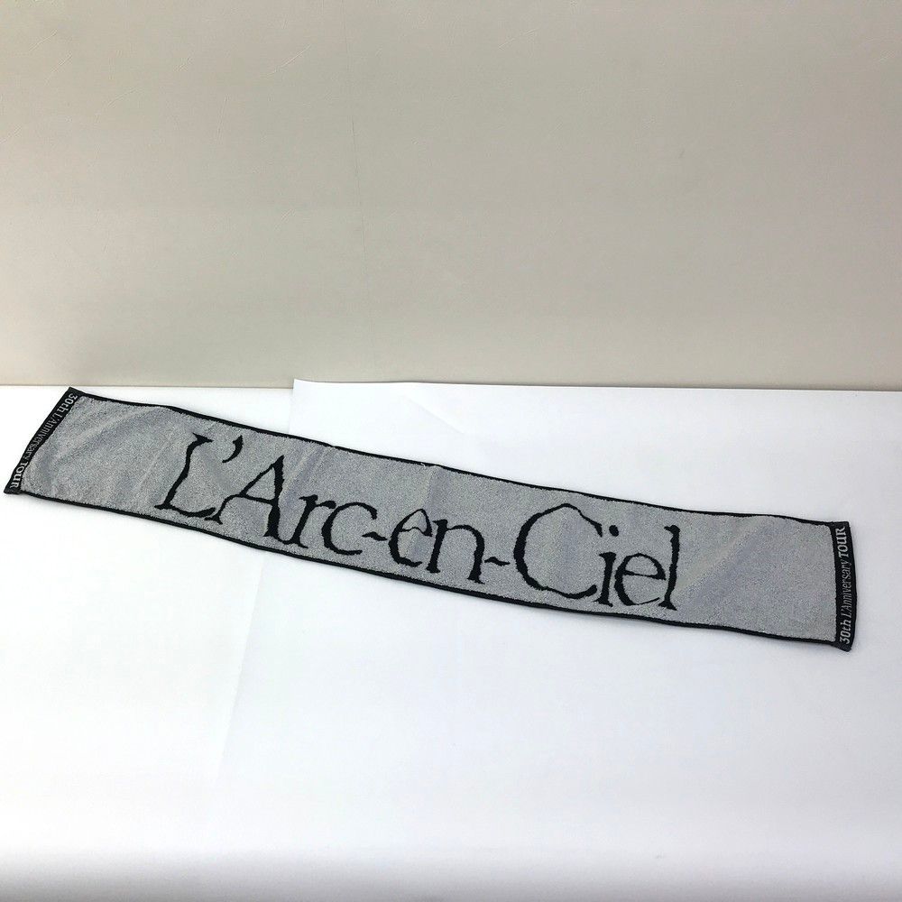 L'Anniversary ラルク 30th FC限定 マフラータオル シルバーラメ×黒 糸