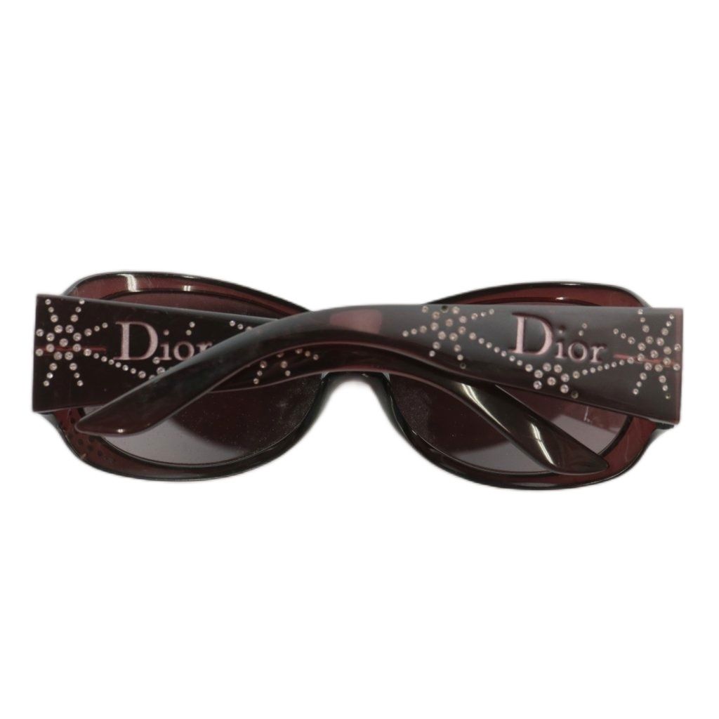 クリスチャンディオール Christian Dior SPIDIOR 眼鏡 サングラス セルフレーム レンズ ロゴ ラインストーン 60 14-125 ボルドー VG2EF XZ GY19