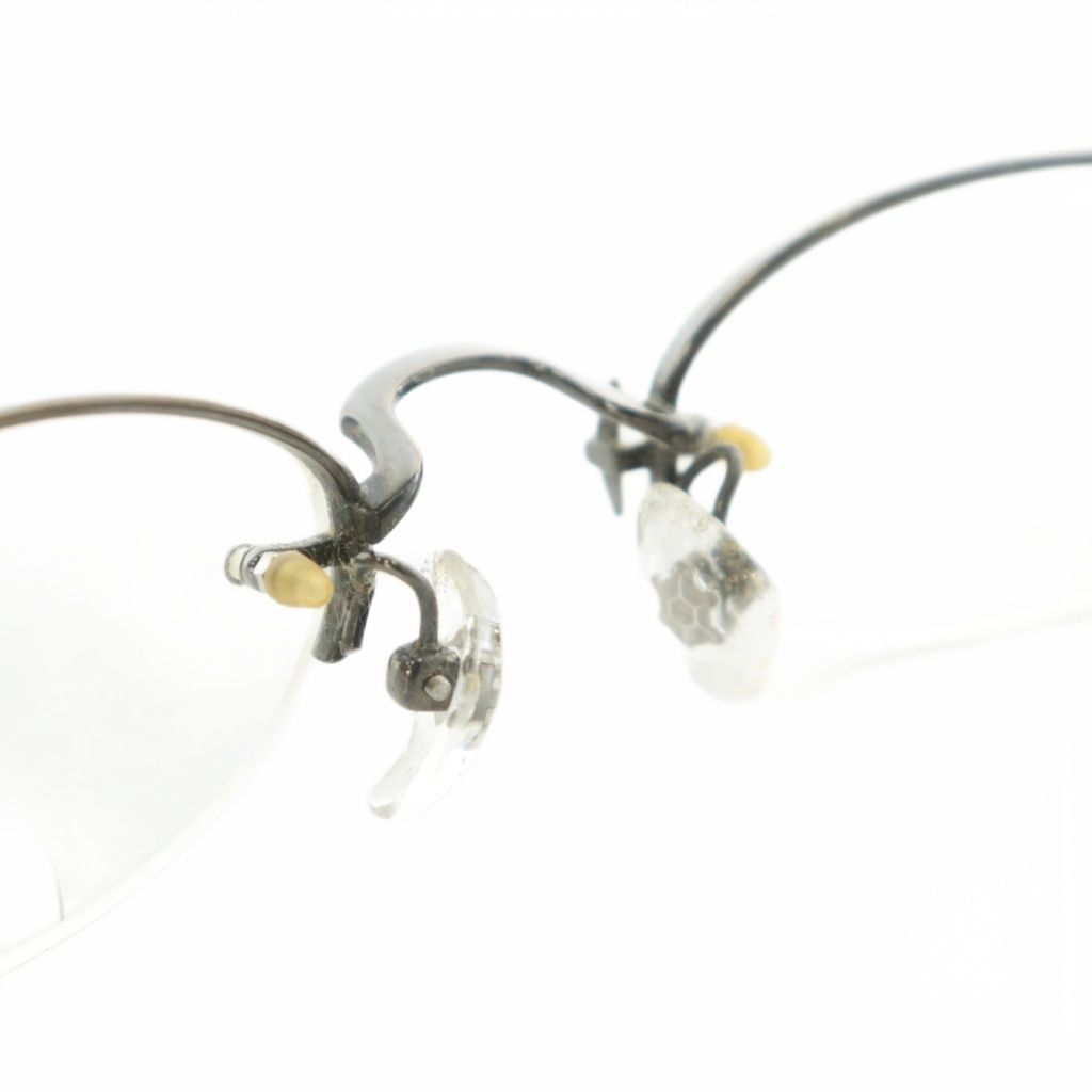 999.9 フォーナインズ メガネ 度付き ハーフリム チタン ケース付き フォーナインズ 999.9 眼鏡 メガネ 度あり チタンフレーム ハーフリム