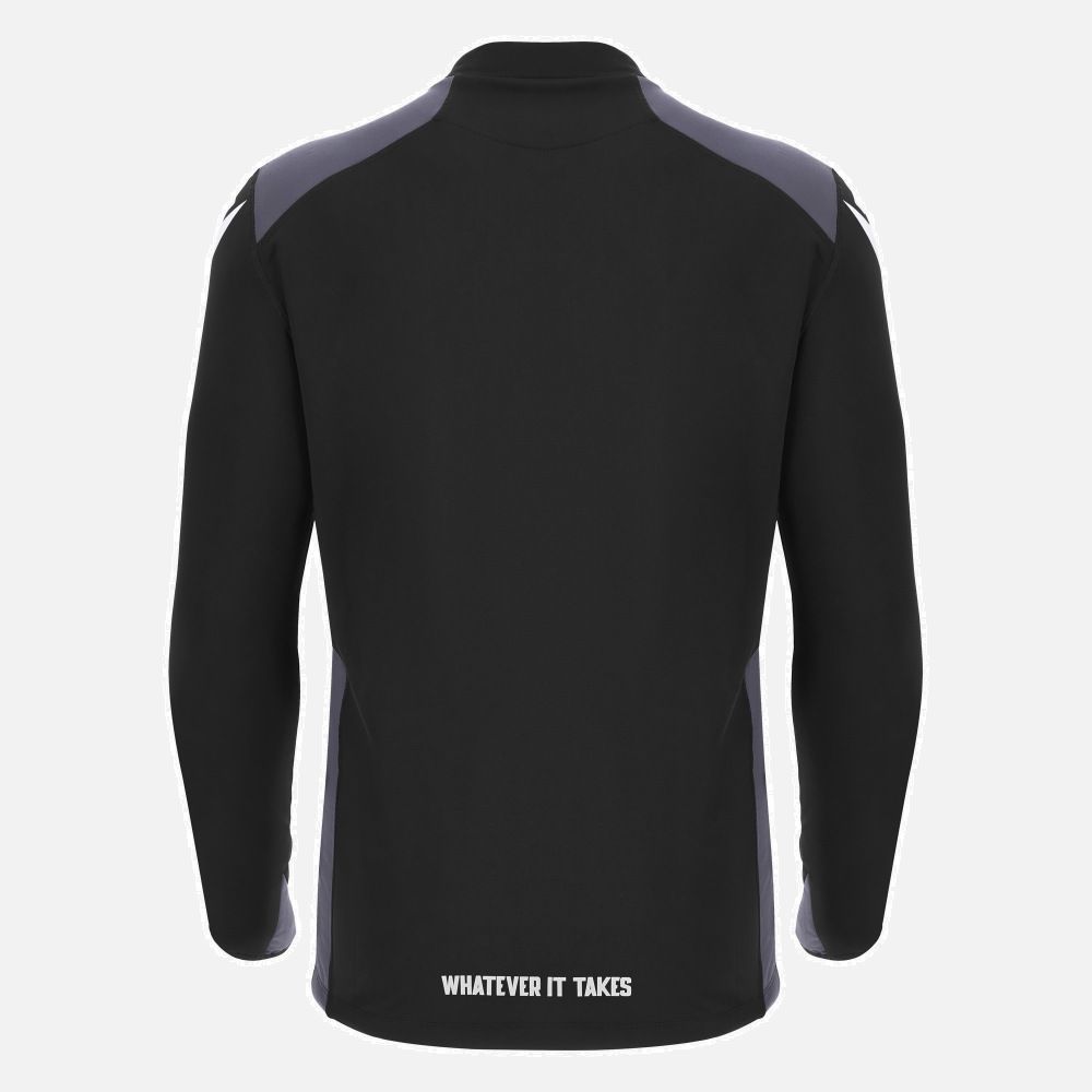 マクロン ラグビー グラスゴー ウォリアーズ 2025 2026 トレーニング スウェットシャツ 黒 ブラック モデル 日本未発売