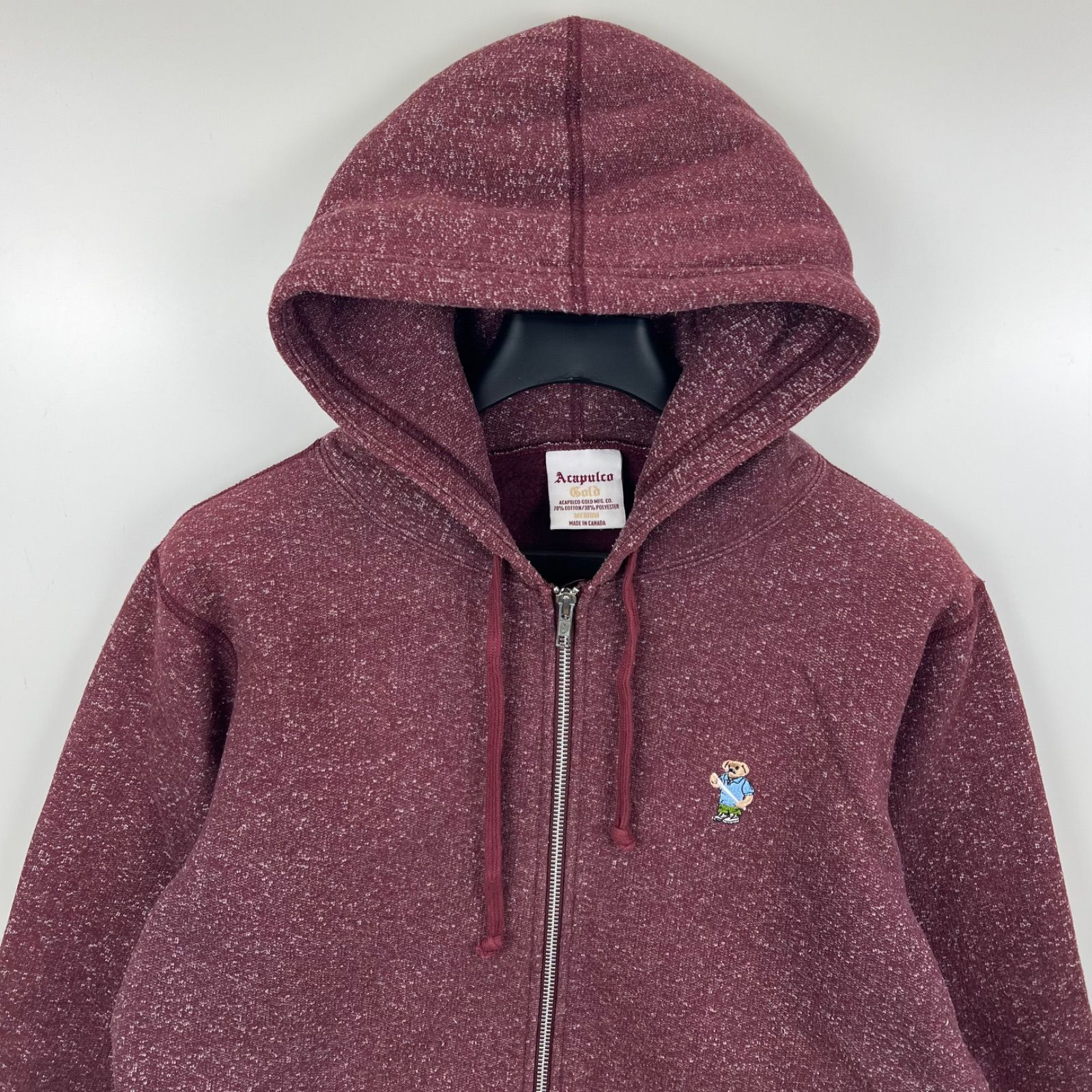 Acapulco Gold AG bear icon zip sweat hoodie M アカプルコ ゴールド 