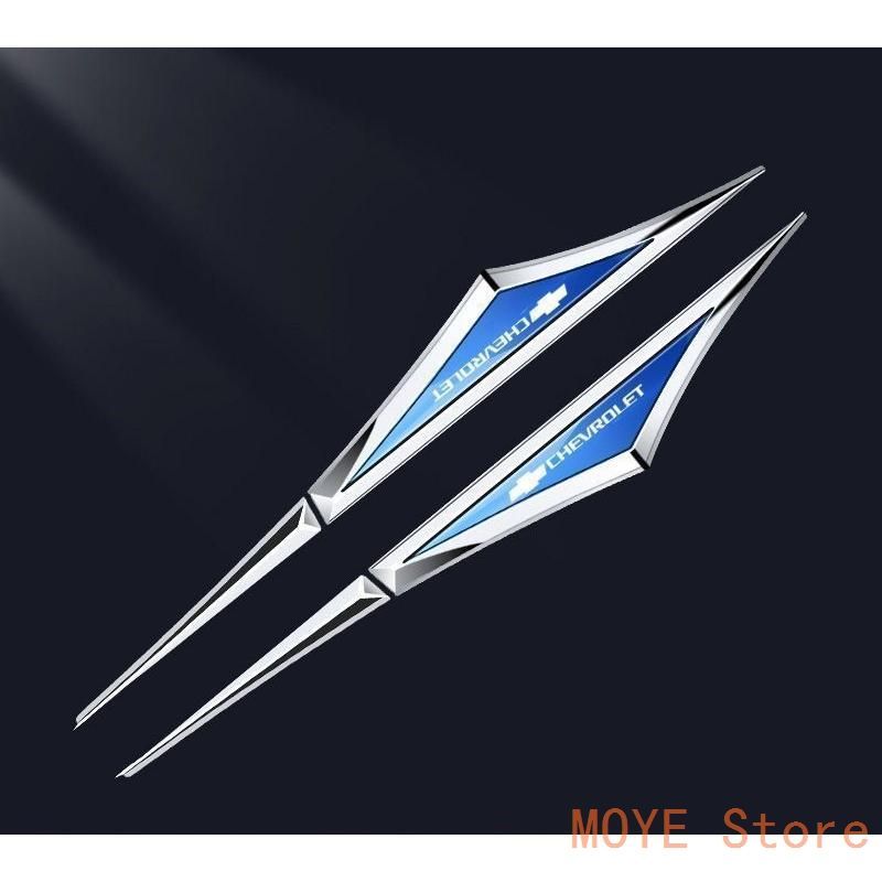 新品】☆シボレー☆シルバー/ブルー☆フェンダーサイド メタル