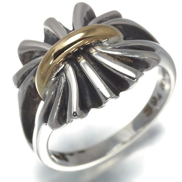 ジョージジェンセン リング ボウ 394 11号シルバー 925/K18YG #179936