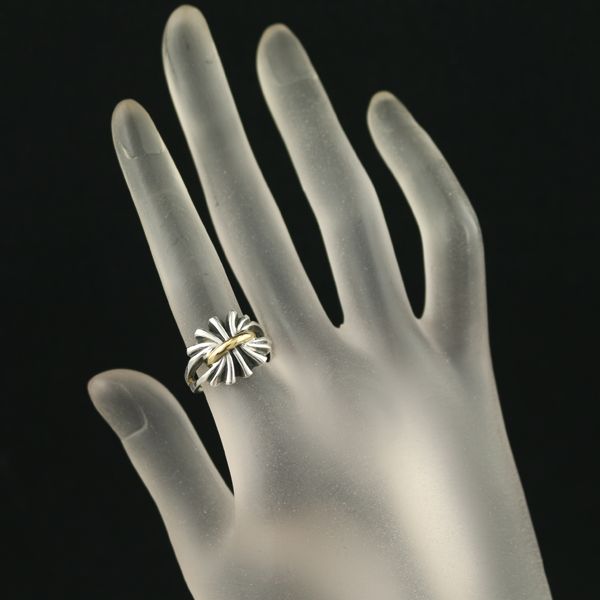 ジョージジェンセン リング ボウ 394 11号シルバー 925/K18YG #179936