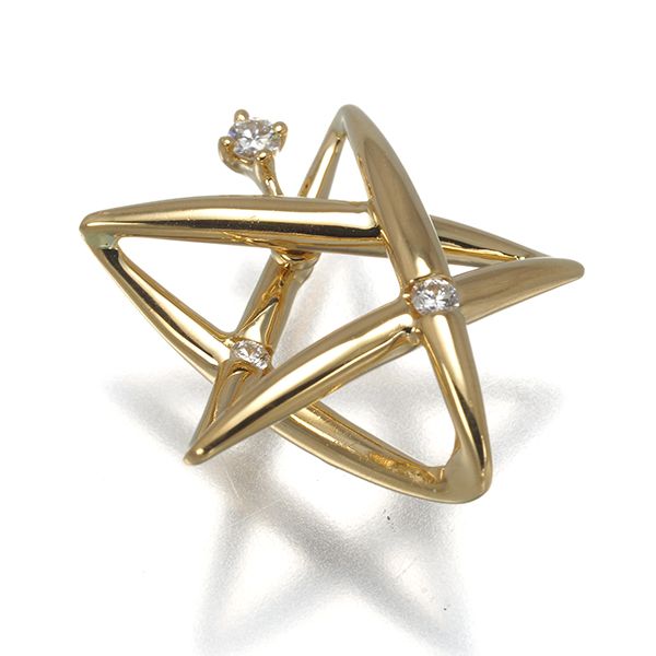 ミキモト ペンダントトップ ダイヤ ダイヤモンド 0.02 ct スター K 18 YG 179831