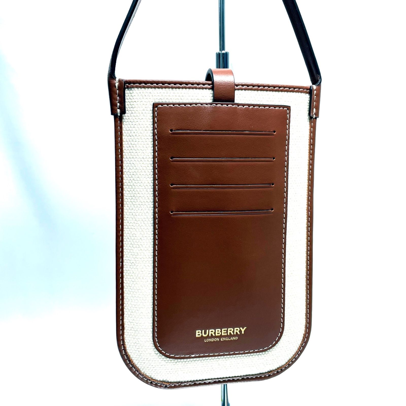 Burberry バーバリー フォンホルダー スマホポーチ TBモノグラム ベージュ ブラウン 53776